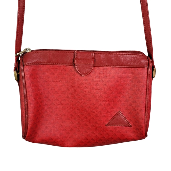 Liz Claiborne Vintage Red Crossbody Shoulder Bag Women's Purse Red - Picture 8 of 15